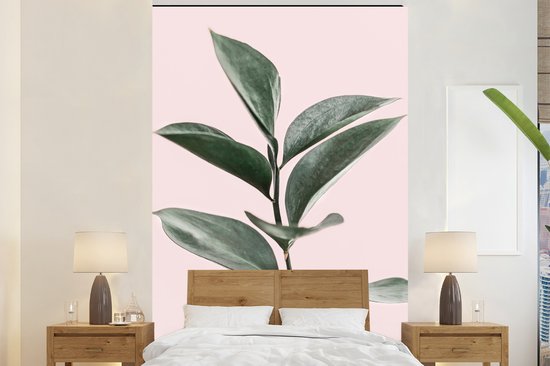 Planten - Groen - Natuur - Roze - Behangpapier