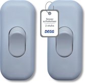 DEGG® - Snoerschakelaar - Wit - 450Watt - 250V - Energie besparing - Premium kwaliteit - 2 Stuks