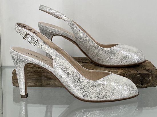 Peter Kaiser Sandrie 75 Taille 39 / UK 5,5 Escarpins argentés blancs Chaussures élégantes pour femmes