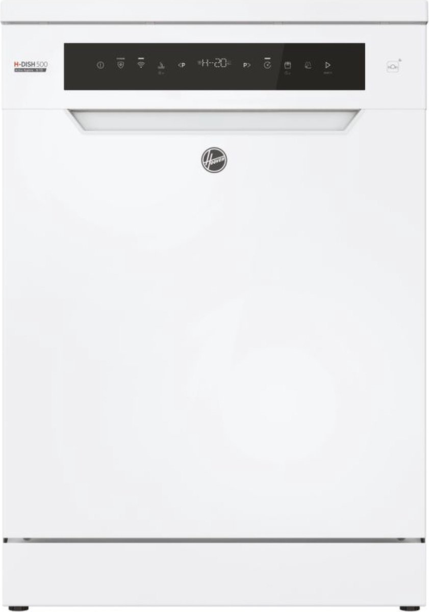 Bol.com Hoover HF 6C4F0W - Vrijstaande Vaatwasser - 16 Couverts - Energieklass C - Speed-Drive Inverter - Auto open - 44 dB - Wi... aanbieding