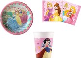 Disney - Princess - Feestpakket - Kinderfeest - Thema feest - Bekers - Bordjes - Servetten.
