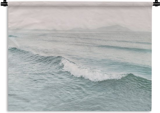 KnSam Wandtapijten, hemel zee strand 300 x 256 cm wanddoek blauw groen