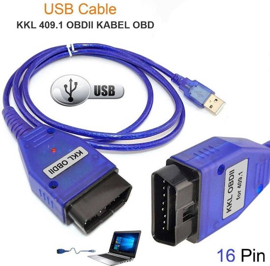  Câble USB OBD2, connecteur USB de Voiture V1.5 Scanner  d'interface de câble de Diagnostic OBD-II OBD Adapter USB