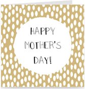 HAPPY MOTHER'S DAY | moederdag kaart / wenskaart met envelop | moederdagkaart
