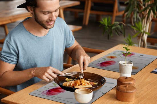 Bloesem Placemats Set van 6 Hittebestendige Placemats 30x45 cm Antislip Art Tafelkleed Wasbare Linnen Tafelmatten voor Eettafel Decoratie