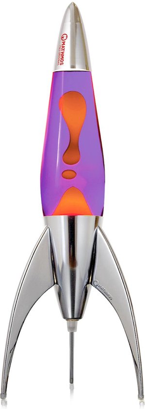 Lampe à Lave Rocket - Violet avec Orange