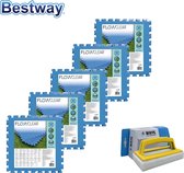 Bestway - Zwembad tegels - 50 cm x 50 cm - 10m² - 40 tegels & WAYS scrubborstel