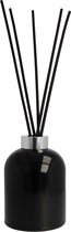 Scentchips® Geurstokjes houder glas Cilinder glanzend zwart - Ring zilver