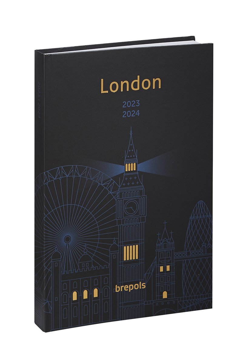 Brepols Schoolagenda 2023-2024 - CITIES - Dagoverzicht - Londen - 11.5 x 16.9 cm
