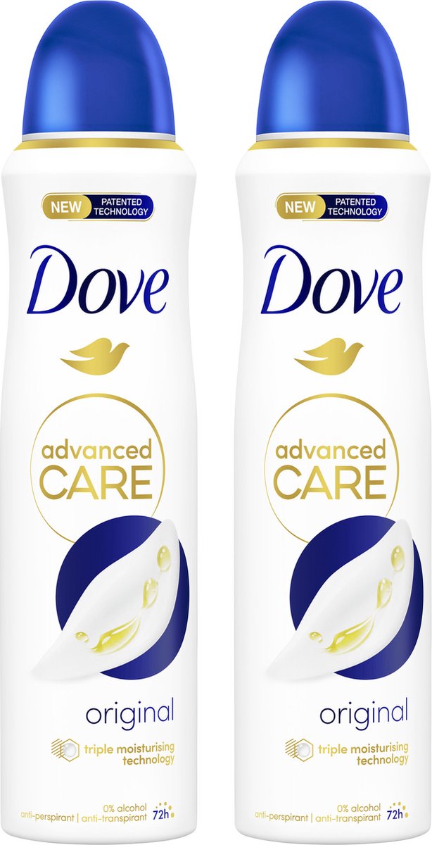 Dove Advanced Care Original Anti-Transpirant Deodorant Spray - 2 x 150 ml - Voordeelverpakking