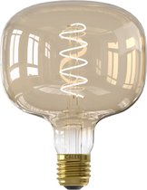 Calex Rondo Spiraal Filament LED Lamp - E27 - Lichtbron Goud - 4W - Dimbaar
