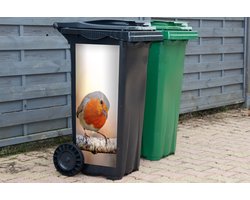 Container sticker Roodborst - Tak - Boom - 44x98 cm - Kliko sticker