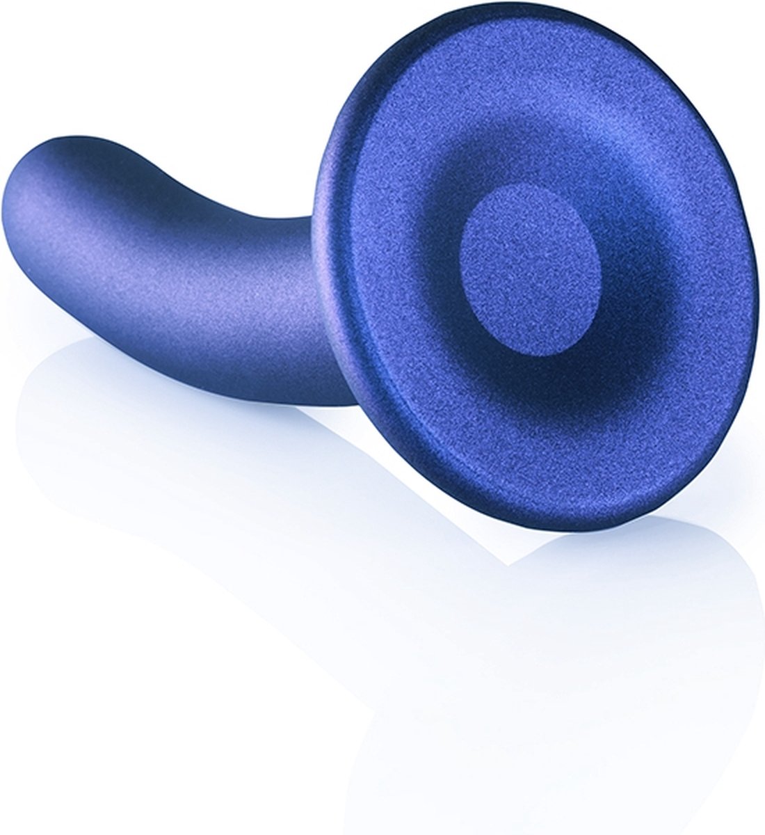 Shots - Ouch! OU819MBL - Smooth G-Spot Dildo - 5'' / 12 cm - Metallic Blue