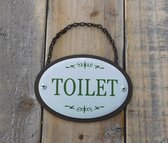 WC bordje - deurbord - WC - toiletbord - Toilet - metaal en emaille