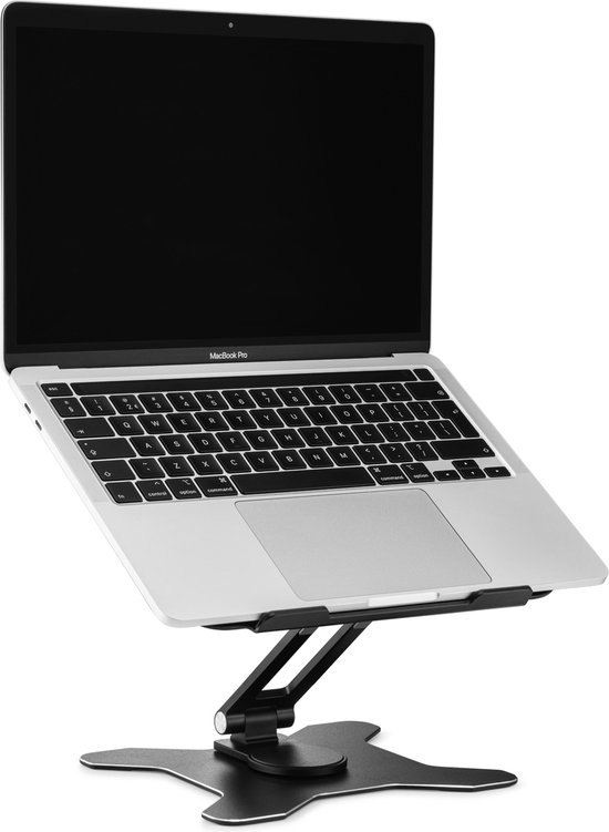 Support pour ordinateur portable pivotant à 360° réglable – Support  portable pliable ergonomique en aluminium pour ordinateur portable de  bureau à