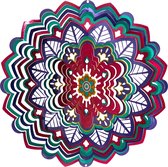 Spin Art windspinner mandala Kaleidoscope RVS - Ø 30 cm - multi color