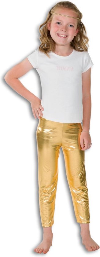 Glitter & Glamour Kostuum | Gouden Glitter Legging Disco Prinses Meisje |  Maat 164 |... | bol.com