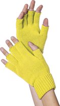 Vingerloze Handschoenen - Neon Geel - Carnaval - One Size - Unisex - Een Paar