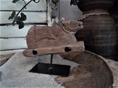 Authentieke houten Nandi koe/unieke houten nandi koe hoog 17 cm