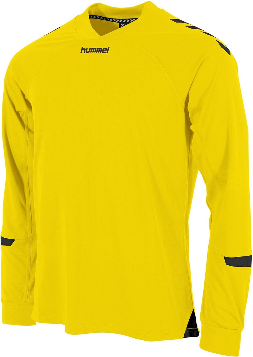 Hummel Fyn Voetbalshirt Lange Mouw Kinderen - Geel / Zwart | Maat: 152