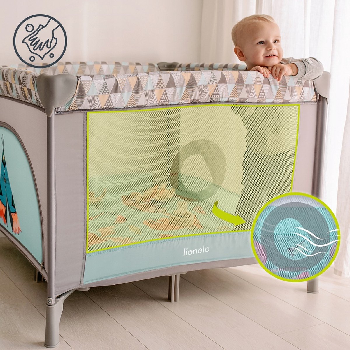 Parc Pour Bébé Lionelo Lene Gris Scandi - Parc bébé - Achat & prix