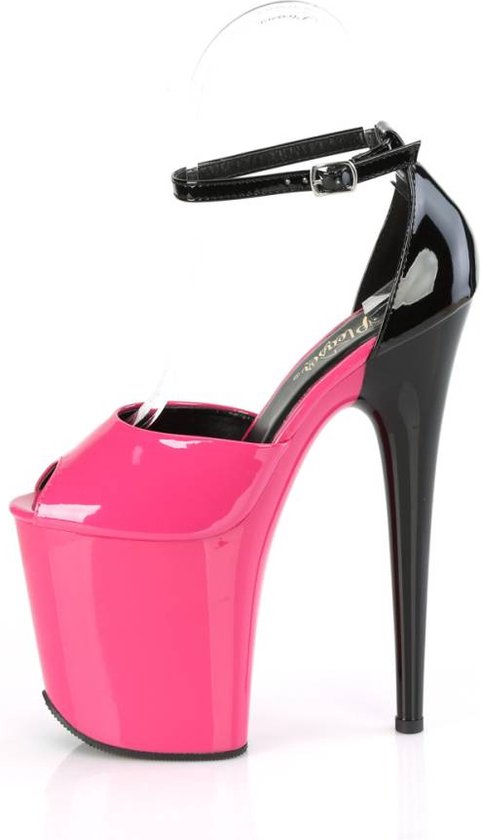 Pleaser - FLAMINGO-868 Sandale à bride de cheville, chaussures de pole dance - US 6 - 36 Chaussures - Rose/ Zwart