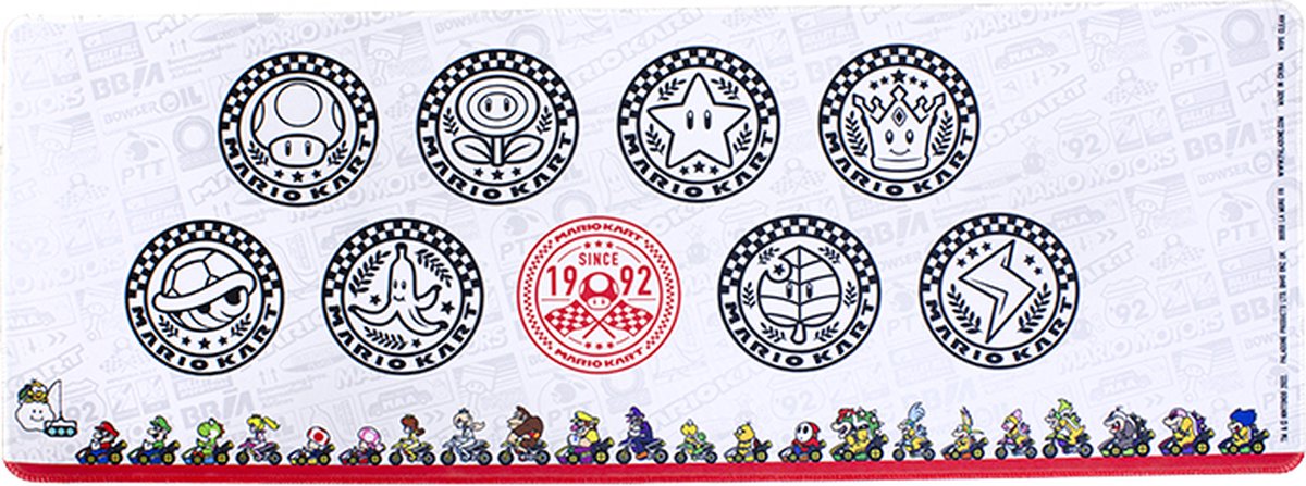 Nintendo Mario Kart XL gaming muismat 30 x 80 x 2,4 cm