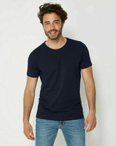 T-Shirt Round-Neck Mannen - Navy - Maat XXL