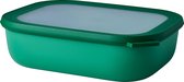Mepal - Multibol Cirqula rectangulaire 2000ml - Mag au congélateur, au micro-ondes et au lave-vaisselle - Vert vif - Convient comme récipient de préparation de repas