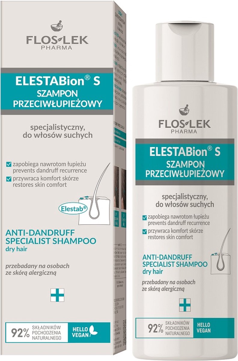 ELESTABion S gespecialiseerde anti-roos shampoo voor droog haar 150ml