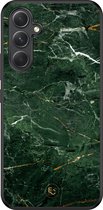 Hoesje geschikt voor Samsung Galaxy A54 - Marble jade green - TPU Hard Case Backcover - Groen - ELLECHIQ