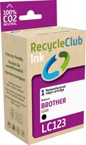RecycleClub inktcartridge - Inktpatroon - Geschikt voor Brother - Alternatief voor Brother LC-123 Zwart 12.5ml - 585 pagina's