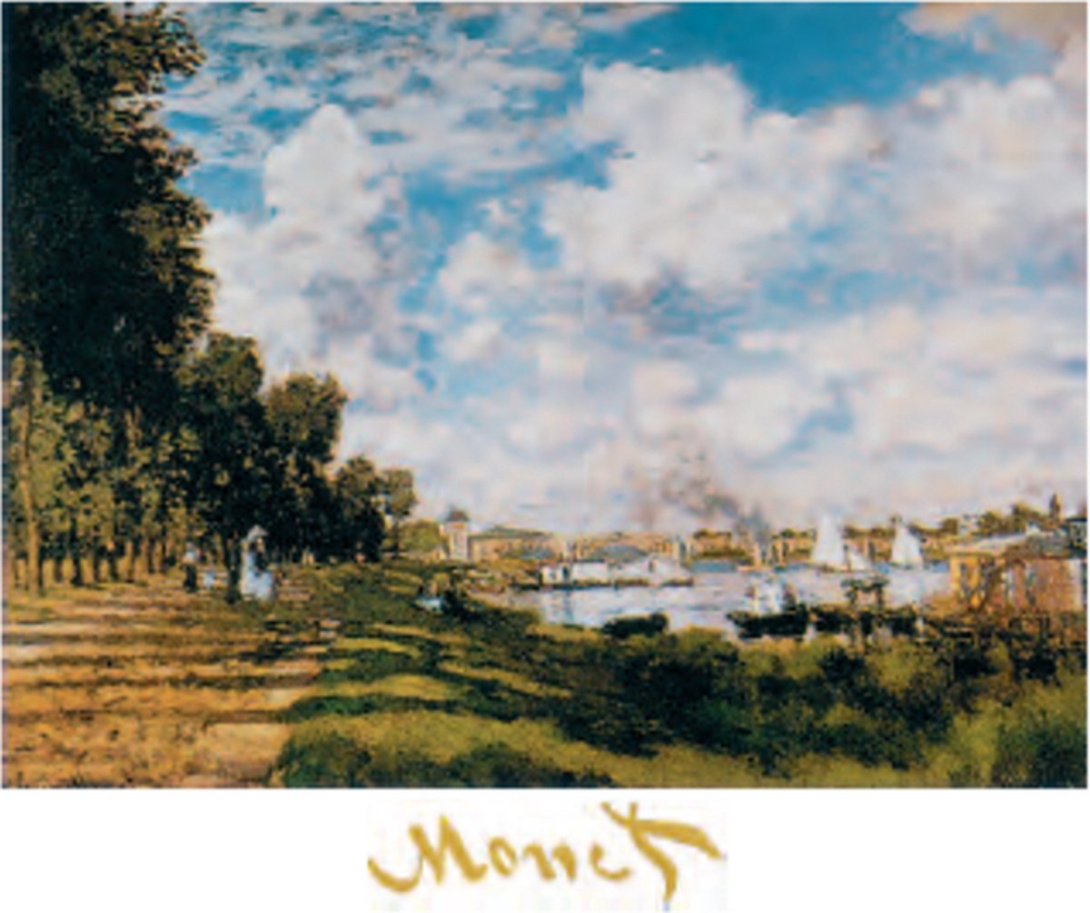 Catch Projecten Mini kunstposter - Claude Monet - Het bassin in Argenteuil - 24x30 cm Multicolor