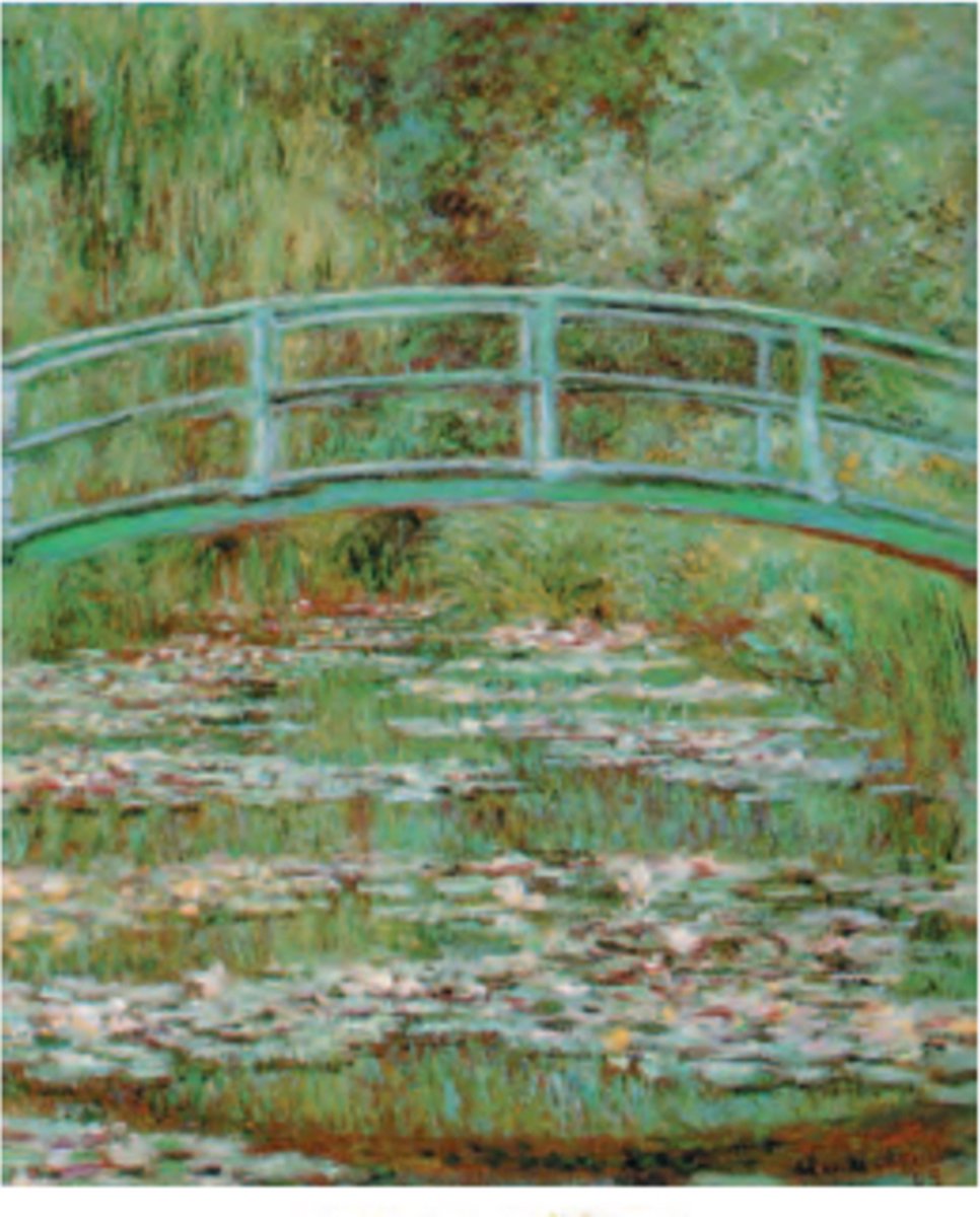 Catch Projecten Mini kunstposter - Claude Monet - Waterlelievijver met Japanse brug - 24x30 cm Multicolor