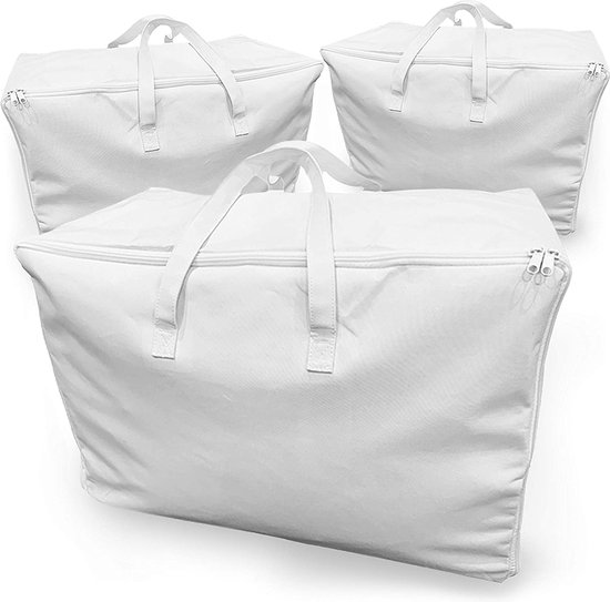 Grands sacs de rangement Set de 3 sacs à linge blancs sous le lit Sacs à  linge pour