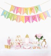 Decoratie - Happy Birthday - Slinger - Verjaardag - Versiering - Feestje - Kleuren - Regenboog - Party - Kinderverjaardag - Volwassenen - Feest - Feestversiering
