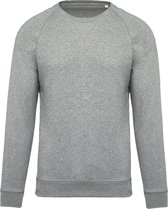 Biologische herensweater met ronde hals Kariban Grey Heather - M