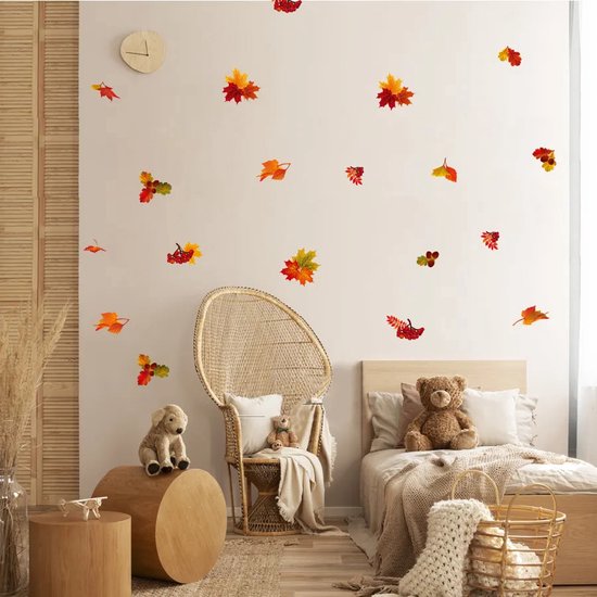 Kinderkamer Stickers Hersft Blaadjes Babykamer Stickers