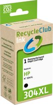 RecycleClub inktcartridge - Inktpatroon - Geschikt voor HP - Alternatief voor HP 304XL Zwart 21.5ml - 905 pagina's