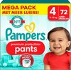 Pampers - Pantalon de Protection Premium - Taille 4 - Mega Pack - 72 pièces - 9/15 KG
