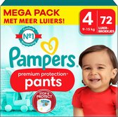 Pampers - Pantalon de Protection Premium - Taille 4 - Mega Pack - 72 pièces - 9/15 KG