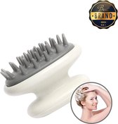 Ohboutiq Luxe Scalp Massager - Wit en Grijs kleur - Stimulatie van haargroei borstels - Siliconen haarborstel - Scalp brush