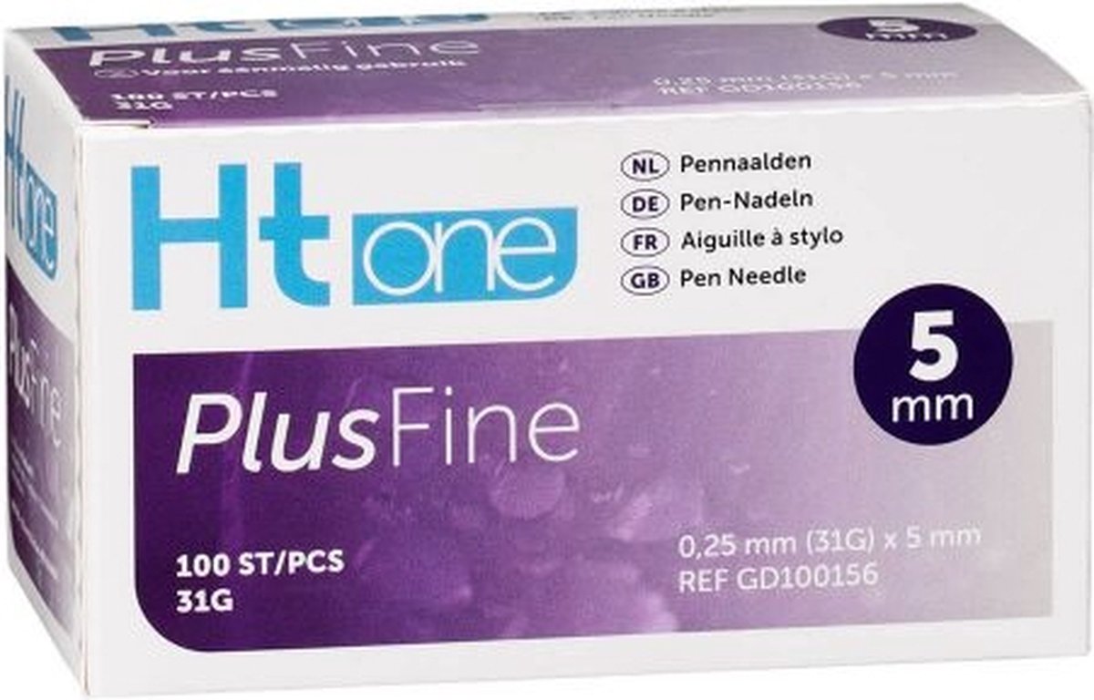 Goedkoopste HT One PlusFine Pennaalden 5mm 31G - 100 Stuks - Steriel verpakt