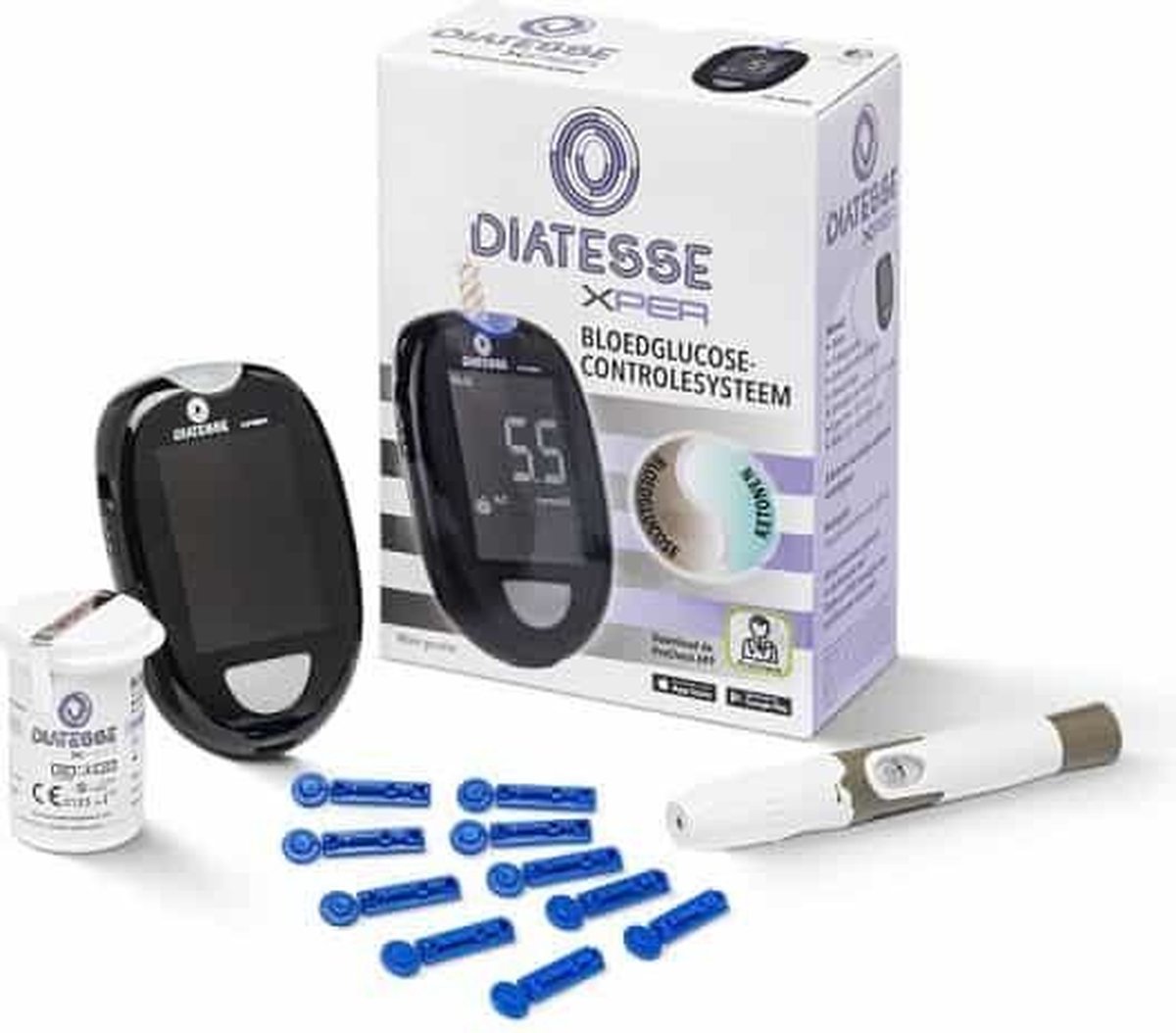 Goedkoopste Diatesse XPER glucose/ketonen startpakket Diatesse - Betrouwbare glucosemeter - Meter met start benodigdheden
