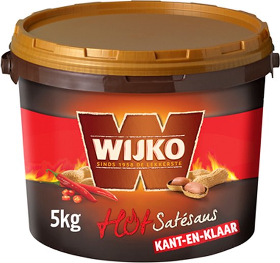 Wijko Satésaus HOT (Kant en klaar) 5 kg bol