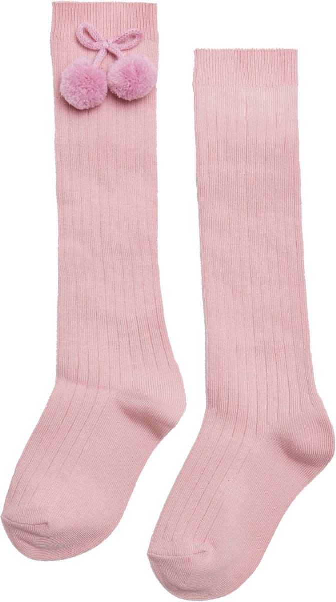 iN ControL 2pack kniekousen rib/pompom Roze 17/19