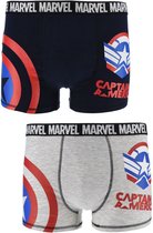 Original Marvel Avengers Captain America heren boxershorts two-pack set - maat M - onderbroek 2-pack premium comfort