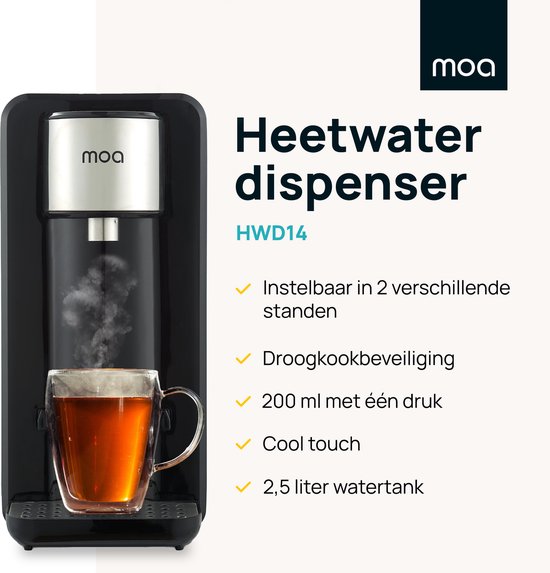 MOA Heetwaterdispenser - Instant Luxe Waterkoker - 2.5 Liter - HWD14
