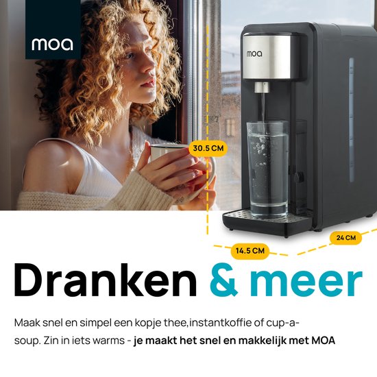 MOA Heetwaterdispenser - Instant Luxe Waterkoker - 2.5 Liter - HWD14 - MOA