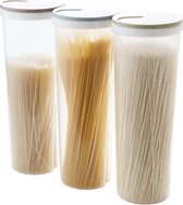 Pot de rangement multifonctionnel à spaghetti (lot de 2) - Pot à pâtes - Pot de rangement - Boîte de rangement à spaghetti - Pot à pâtes